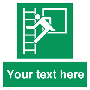 Custom Emergency Escape Ladder Sign